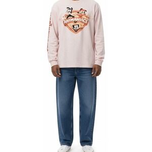 Animaniacs The Hundreds Pink Long Sleeve Graphic Shirt L Y2K Cartoon Tee